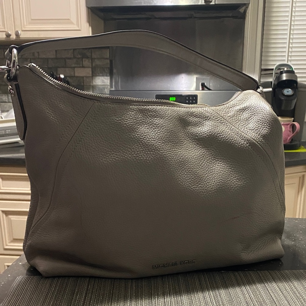 Michael Kors Taupe Leather Hobo Bag